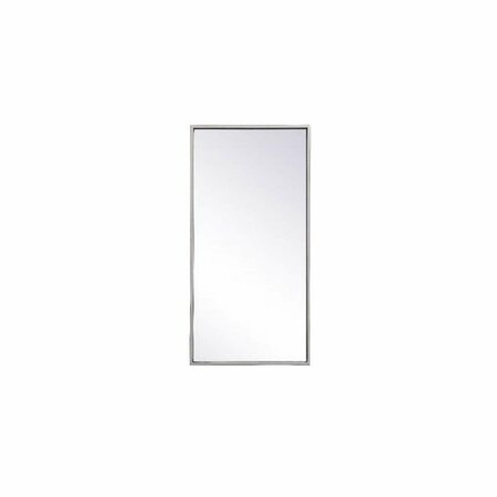 BLUEPRINTS 14 x 28 in. Metal Frame Rectangle Mirror Silver BL2954238